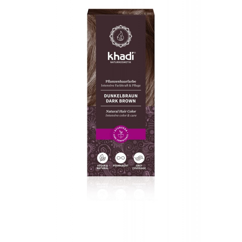 Khadi Herbal Couleur Brun Foncé 100 g Khadi Herbal Couleur Brun Foncé 100 g