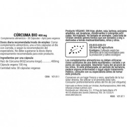 Viridian Curcuma Bio 400 mg 30 vegane Kapseln