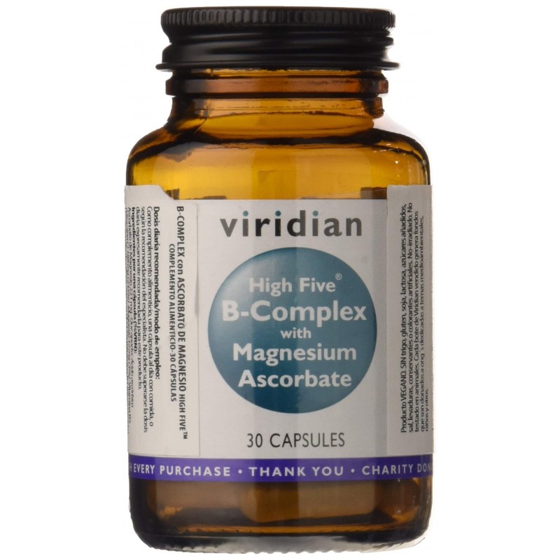 Viridian High Five Complexo B com Ascorbato Mg 30 Vcaps Viridian High Five Complexo B com Ascorbato Mg 30 Vcaps