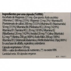 Viridian High Five B-Complex avec Ascorbate Mg 30 Vcaps