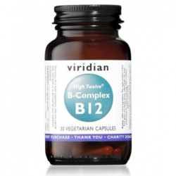 Viridian High Twelve Vitamin B12 con complesso B 30 Vcaps