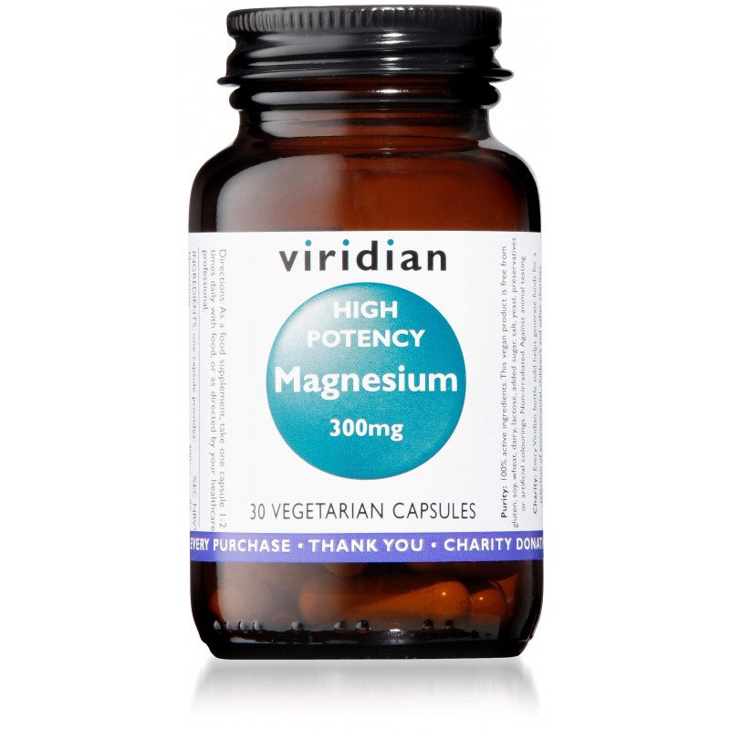 Viridian Magnesio de Alta Potencia 300 Mg 30 Vcaps