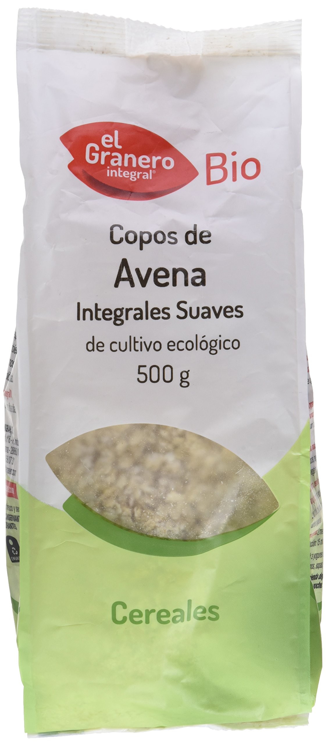 Comprar El Granero Integral - Copos de Avena integrales suaves Bio 500gr