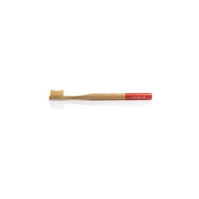 Naturbrush Bambus-Zahnbürste für Erwachsene, Rot