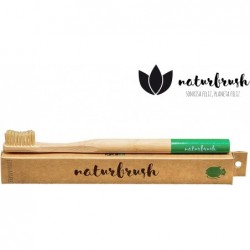 Spazzolino da denti in bambù per adulti Naturbrush verde
