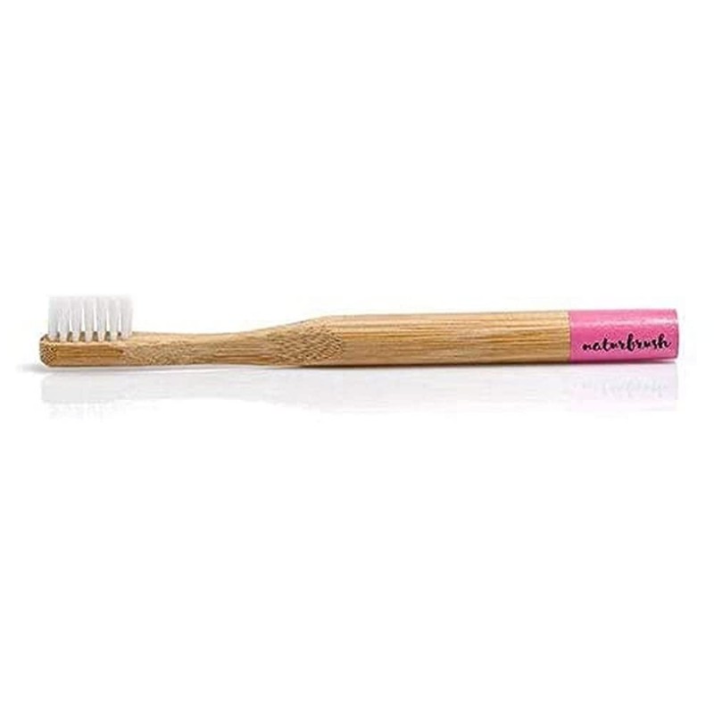Naturbrush Brosse à dents en bambou pour enfants/comme rose