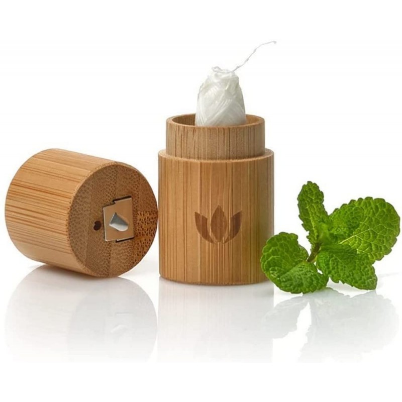 Filo interdentale Naturbrush in custodia di bambù