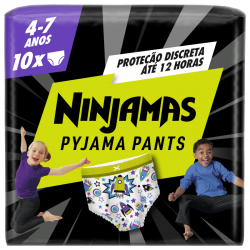 Dodot Ninjamas Carry Pack Foguete Tamanho 7 - 10 unid.