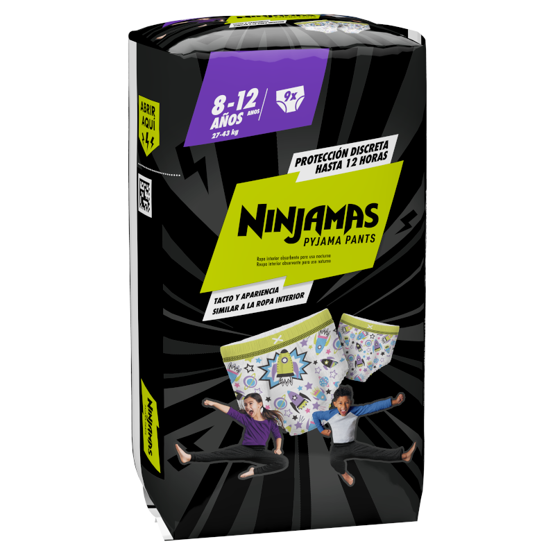Dodot Ninjamas Carry Pack Rocket Taille 8 - 9 pcs. Dodot Ninjamas Carry Pack Rocket Taille 8 - 9 pcs.