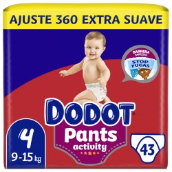 Dodot Pants Activity Extra Jumbo Confezione da 4 - 43 unità.