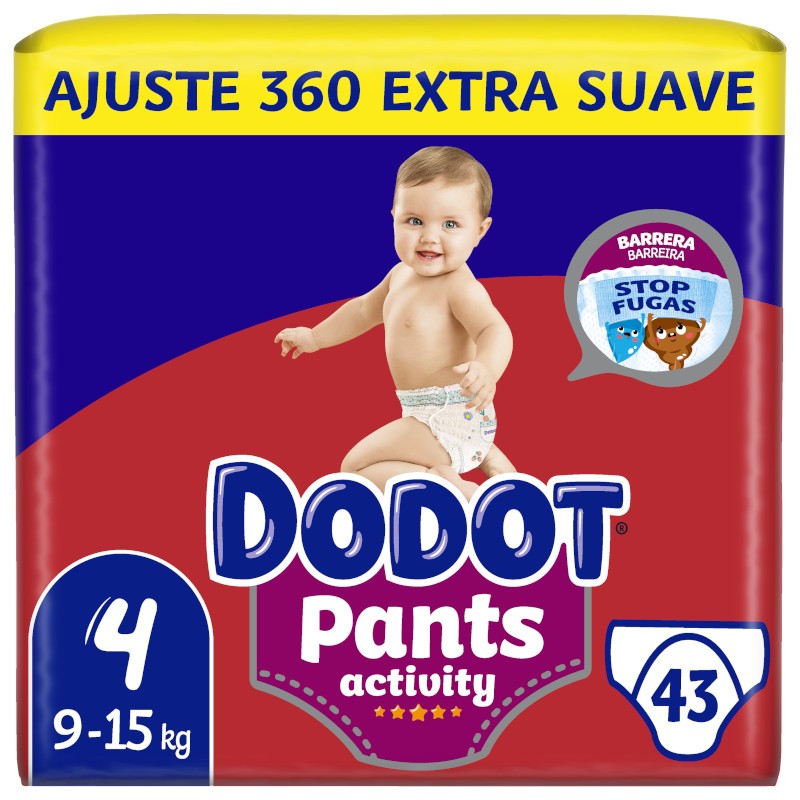 Dodot Pants Activity Extra Jumbo Pack Talla 4 - 43 uds. 【ENVIO 24 horas】
