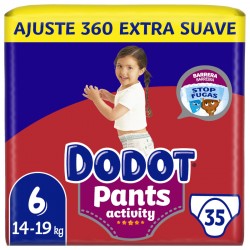 Dodot Pants Activity Extra Jumbo Pack Taille 6 - 35 unités.