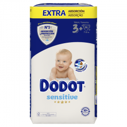 Dodot Sensitive Extra-Jumbo Packungsgröße 3 – 56 Stück.