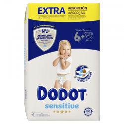 Compra Dodot Pack De 3 Sensitive Extra Jumbo Talla 6+, 44 unidades