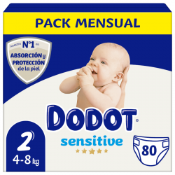 Dodot Sensitive Newborn Diapers Size 1 2x 80 units + Aquapure Wipes 288  units