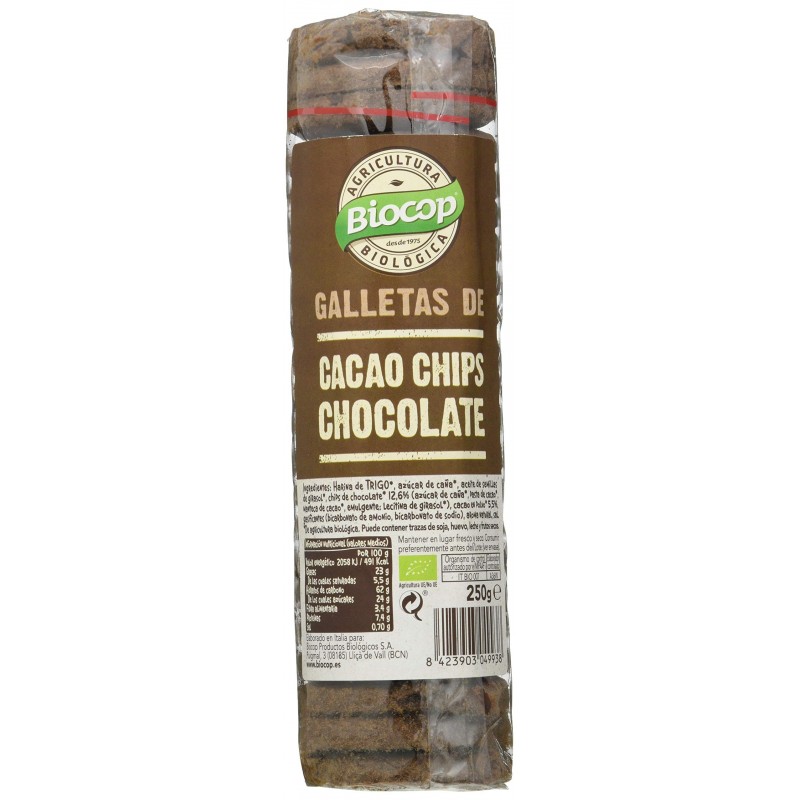 Biocop Biocop Biscotto Al Cioccolato Cacao 250 g Biocop Biocop Biscotto Al Cioccolato Cacao 250 g