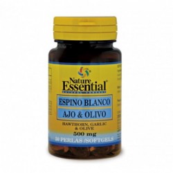 Nature Essential Espino Blanco + Ajo + Olivo 500 Mg 50 Perlas
