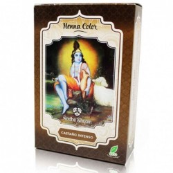 Radhe Shyam Spiritual Sky Henné Radhe in polvere intenso alla castagna 100 g