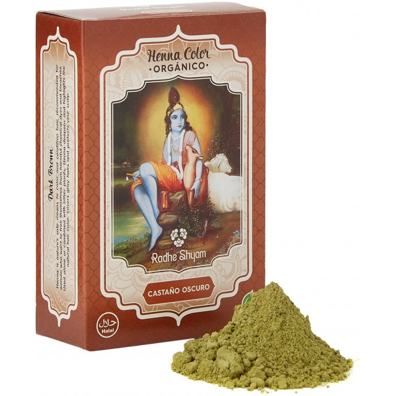 Radhe Shyam Spiritual Sky Henné marrone scuro in polvere 100 g Radhe Shyam Spiritual Sky Henné marrone scuro in polvere 100 g