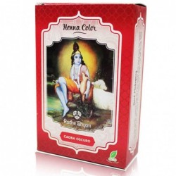 Radhe Shyam Spiritual Sky Henna, dunkles Mahagoni-Radhe-Pulver, 100 g