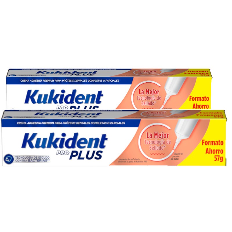 KUKIDENT Pro Plus Sellado Mejor Tecnología Duplo 2x57 g