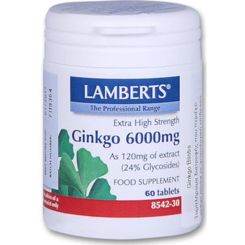 Lamberts Ginkgo Biloba 6000Mg 60 Comprimés