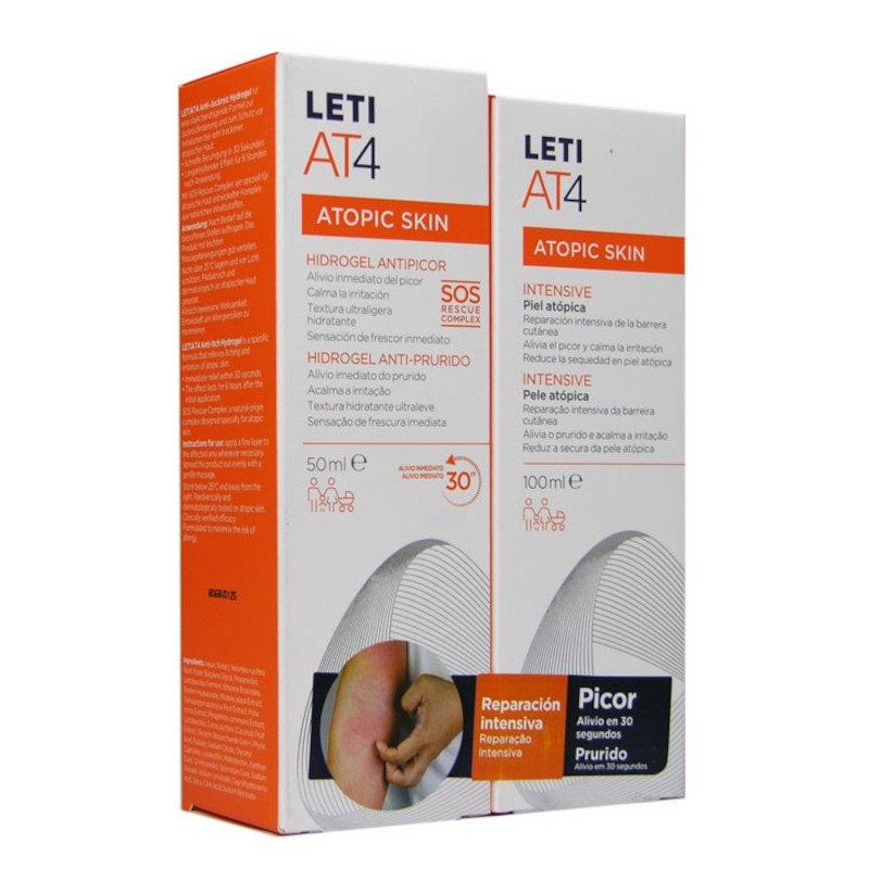 LETI AT4 Crème Intensive 100 ml + Hydrogel Anti-démangeaisons 50 ml LETI AT4 Crème Intensive 100 ml + Hydrogel Anti-démangeaisons 50 ml