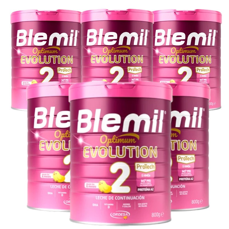 Blemil 2 Optimum Evolution - Leche de Continuación en polvo para Bebé Desde  los 6 Meses - Formato Ahorro 1200g