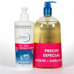 BIODERMA Atoderm Pack Baume Intensif 500 ml + Huile 1L【OFFRE EN LIGNE】
