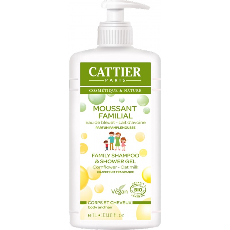 Cattier Gel doccia e shampoo per famiglie 1 L Cattier Gel doccia e shampoo per famiglie 1 L