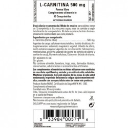 Solgar L-Carnitine 500 Mg 60 Comp