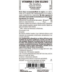 Solgar Vitamine E avec sélénium 100 Vcaps
