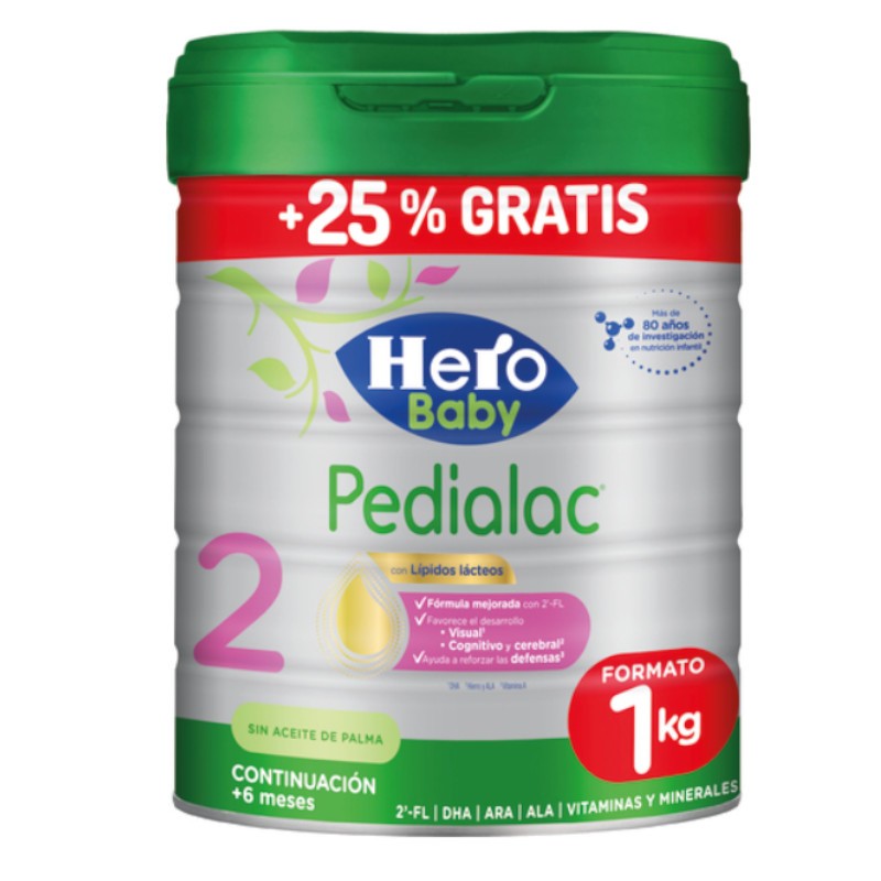 Hero Pedialac Lait 2 Suite 800g + 25% Hero Pedialac Lait 2 Suite 800g + 25%