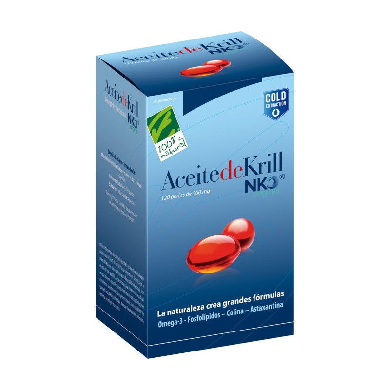 100% Natural Nko Krill Oil 120 Pearls 500 mg