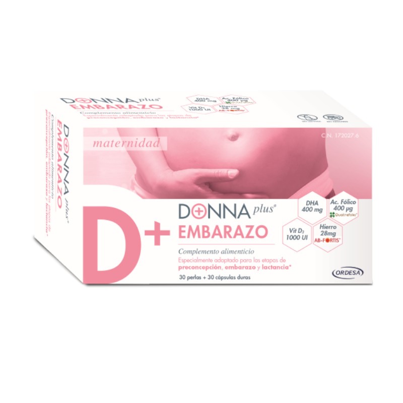 DONNA PLUS + Embarazo Nueva Fórmula 30 Cápsulas