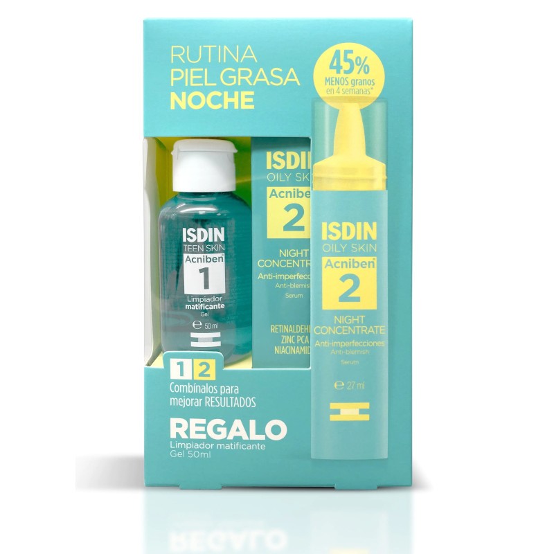 ISDIN ACNIBEN Nachtkonzentrat-Serum 27 ml + GESCHENK Mattierendes Reinigungsgel ISDIN ACNIBEN Nachtkonzentrat-Serum 27 ml + GESCHENK Mattierendes Reinigungsgel