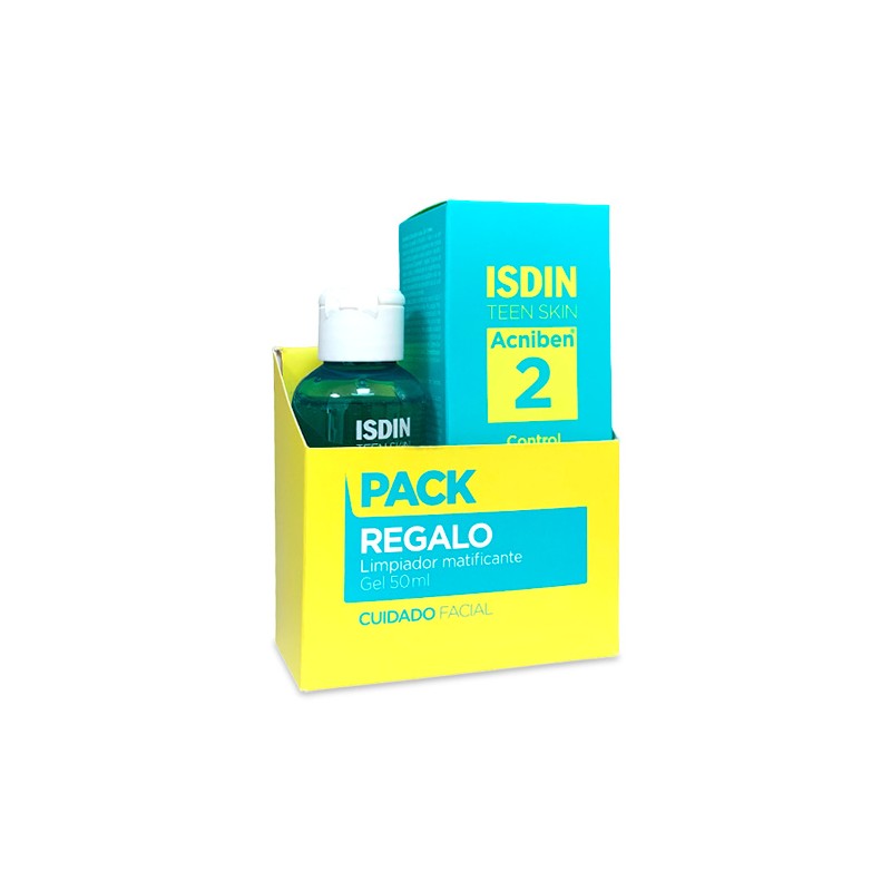 Pack Isdin acniben limpiador 200ml + Gel control granos 40 ml - Salunatur
