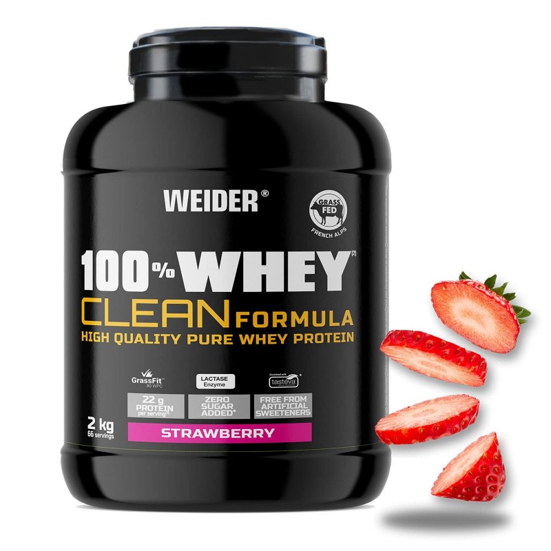 Weider 100% Whey Clean Protein Strawberry 2 Kg Weider 100% Whey Clean Protein Strawberry 2 Kg