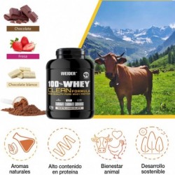 Weider 100% Whey Clean Protein Strawberry 2 Kg