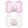 MAM 2xAir Silikon Schnuller 0-6 Monate Rosa und Weiß