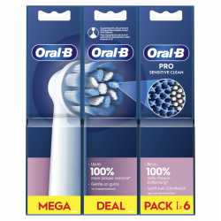 ORAL-B Sensitive Clean 2+2+2 Brush Replacement