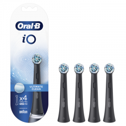 ORAL-B iO Spazzola di ricambio Ultimate Clean Black 4 unità
