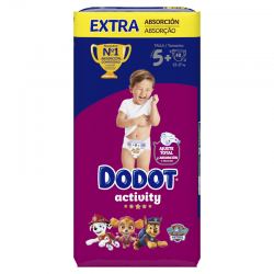 Pannolini attività DODOT Confezione extra Jumbo da 5+ 48 unità
