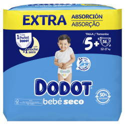 DODOT Dry Baby Extra Jumbo Pack Size 5 (56 units)