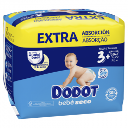 DODOT Dry Baby Extra Jumbo Pack Size 3 (66 units)