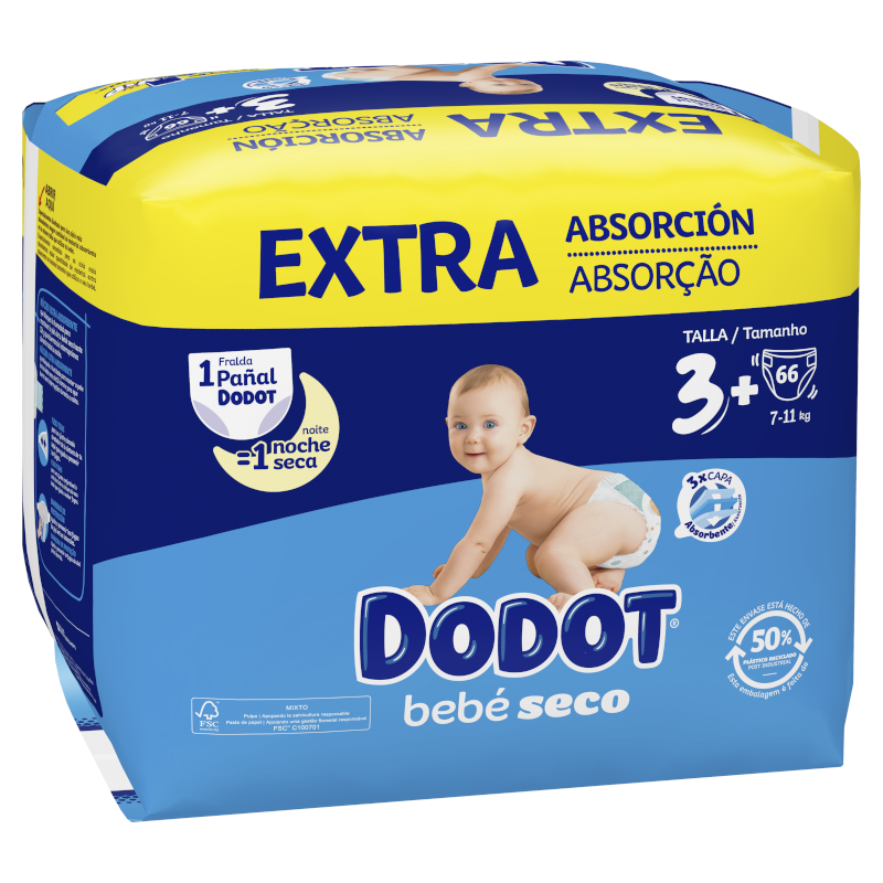 DODOT Dry Baby Extra Jumbopackung Größe 3 (66 Stück) DODOT Dry Baby Extra Jumbopackung Größe 3 (66 Stück)