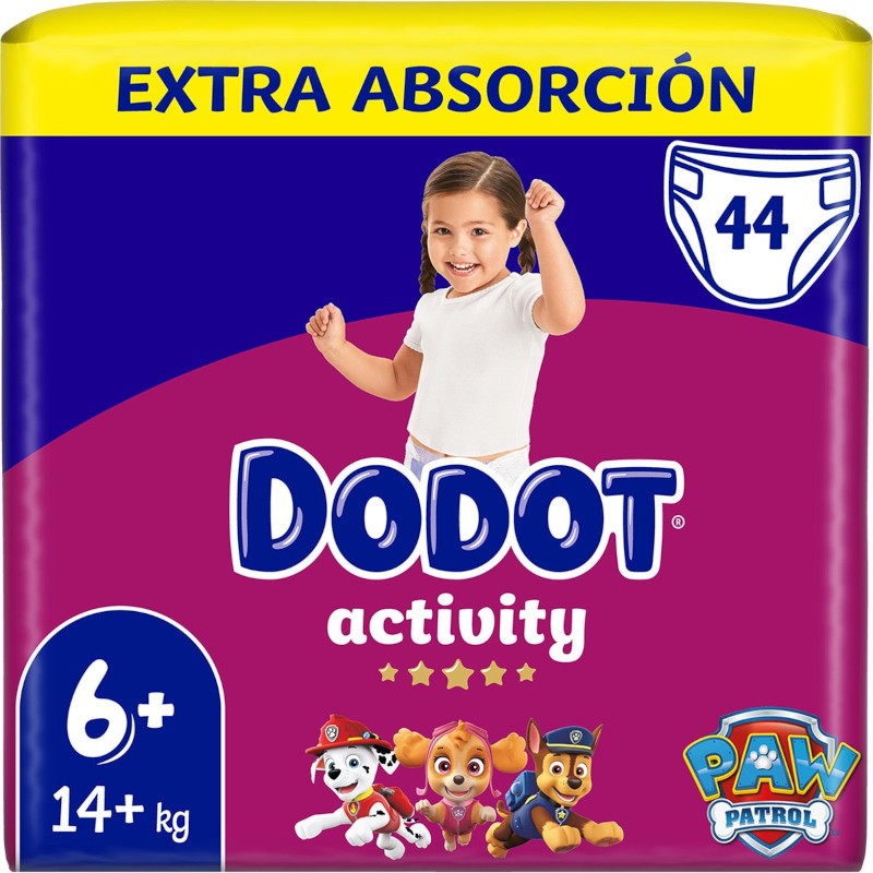 Pannolini attività DODOT Confezione extra Jumbo da 6+ 44 unità Pannolini attività DODOT Confezione extra Jumbo da 6+ 44 unità
