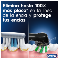 ORAL-B Pack Brosse à Dents Électrique Duplo PRO 1 noir + bleu