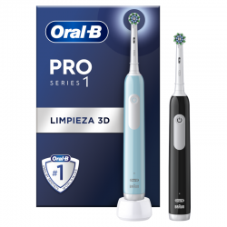 ORAL-B Pack Brosse à Dents Électrique Duplo PRO 1 noir + bleu