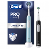 ORAL-B Pack Brosse à Dents Électrique Duplo PRO 1 noir + bleu